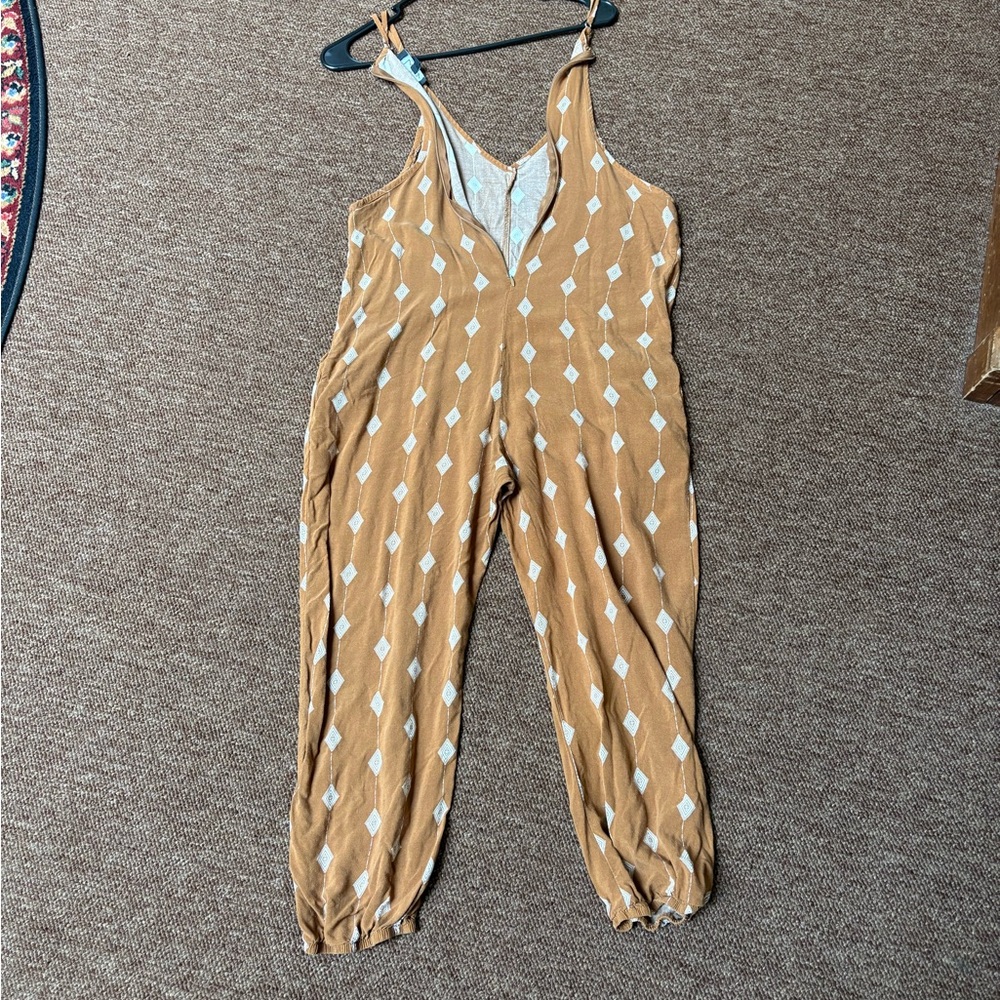 Brown Geometric Pattern Jumpsuit - image 4